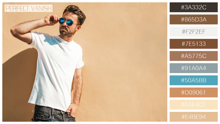 スタイリッシュな男性モデルの無料配色パターン 10色 フリー man with sunglasses