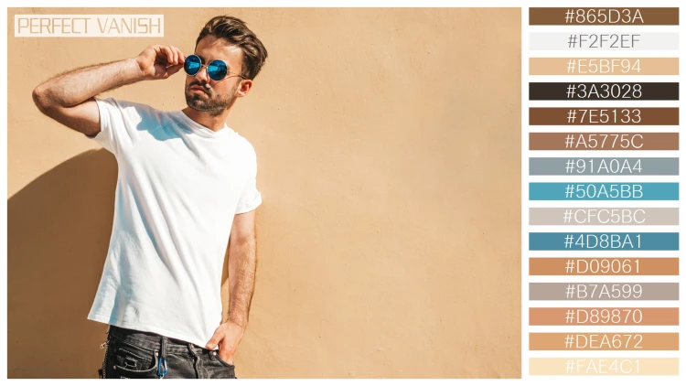 スタイリッシュな男性モデルの無料配色パターン 15色 フリー man with sunglasses