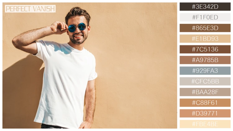 スタイリッシュな男性モデルの無料配色パターン 12色 フリー man with sunglasses