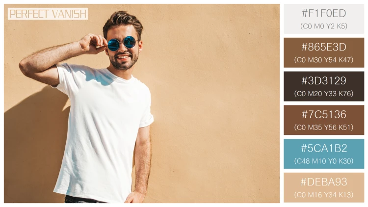 スタイリッシュな男性モデルの無料配色パターン 6色 フリー man with sunglasses
