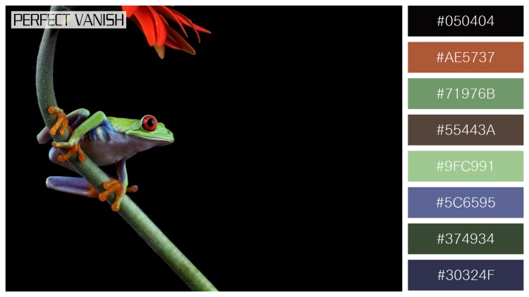 【配色見本帳】カエルの8色の配色パターン100選！【無料】