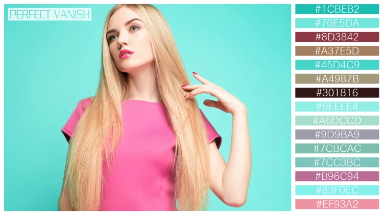 【配色見本帳】ファッショナブルな女性モデルの15色のカラーパレット100選！【無料】