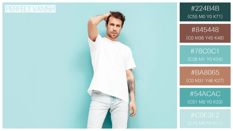 【デザイナー必見】スタイリッシュな男性モデルの6色の配色組み合わせ100選！【無料】